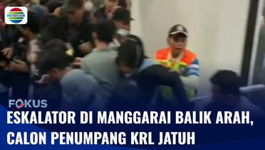 Eskalator di Stasiun Manggarai Balik Arah, Calon Penumpang KRL Jatuh | Fokus