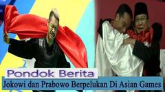 Berpelukan, Jokowi Dan Prabowo di padepokan TMII,,,,
