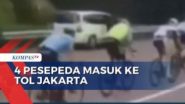 Viral! 4 Pesepeda Konvoi di Ruas Tol Jakarta-Cikampek