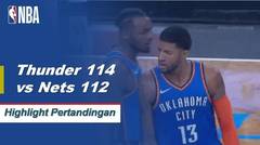 NBA I Cuplikan Pertandingan : Thunder 114 vs Nets 112
