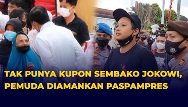 Gara-gara Tak Punya Kupon, Pemuda Ini Diamankan Paspampres saat Antre Sembako Jokowi