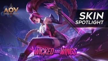 Airi Wicked Wings Skin Spotlight - Garena AOV (Arena of Valor)