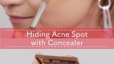 Hiding Acne Spot with Concealer
