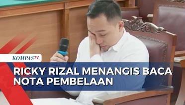 Ricky Rizal Menangis saat Bacakan Nota Pembelaan Terkait Pengamanan Senjata Yosua Hutabarat