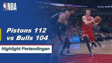 NBA I Cuplikan Pertandingan : Pistons 112 vs Bulls 104