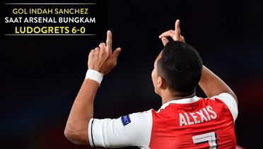 Alexis Sanchez Cetak Gol Indah saat Arsenal Kalahkan Ludogorets 6-0
