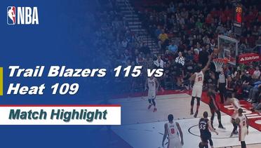 Match Highlight | Portland Trail Blazers 115 vs 109 Miami Heat | NBA Regular Season 2019/20