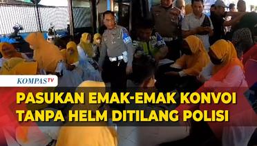 Viral di Sumenep, Emak-emak Konvoi Motor Tak Pakai Helm Ditilang Polisi
