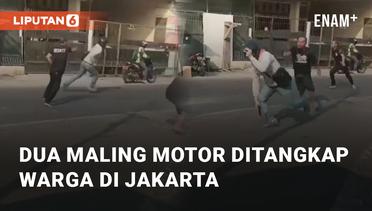 Detik-detik Dua Maling Motor Ditangkap Warga di Jakarta Barat