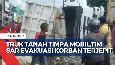 Truk Timpa Mobil di Ngaliyan Sebabkan 2 Orang Tewas, Tim SAR Masih Berusaha Evakuasi Korban Terjepit