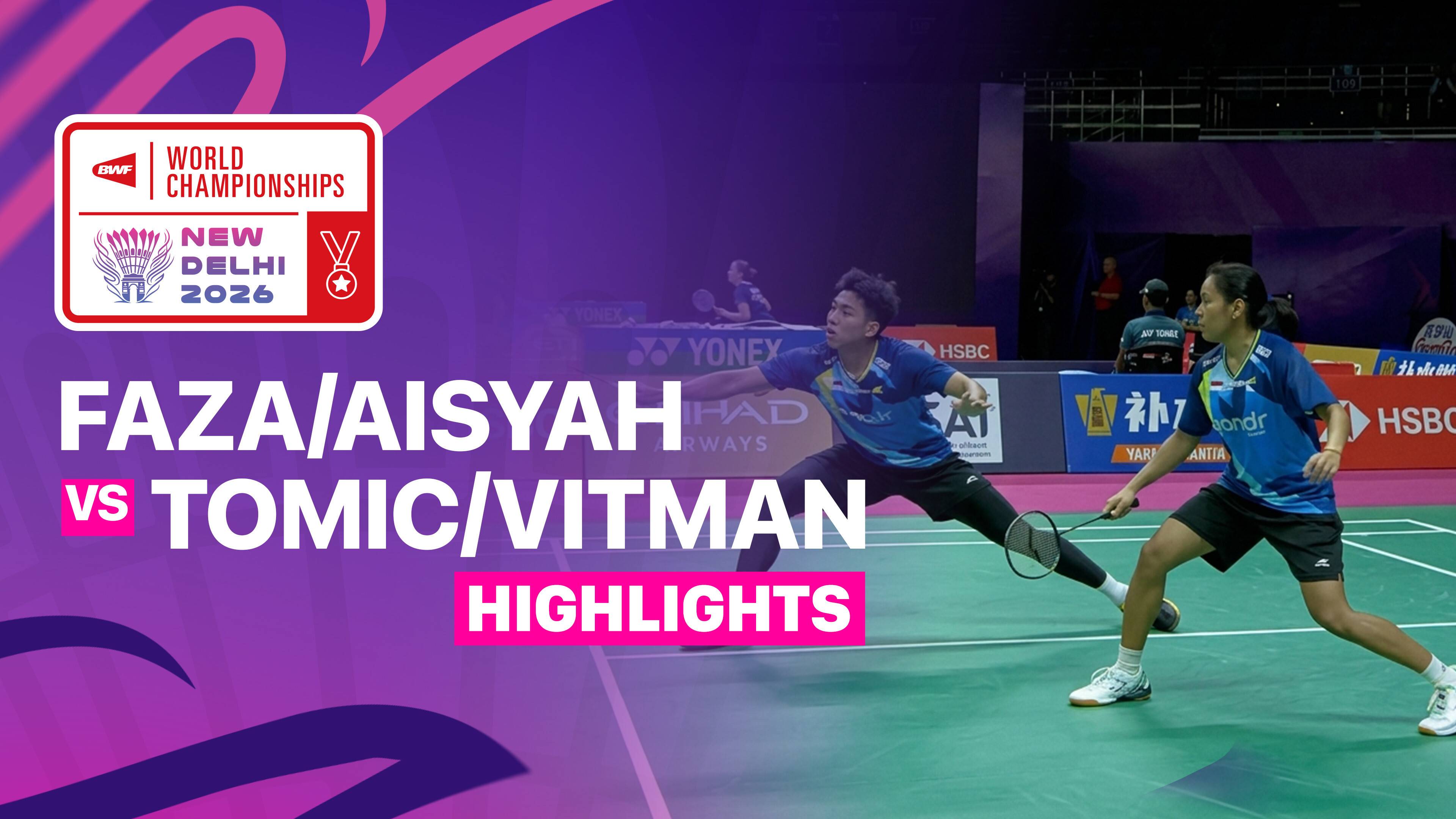 Marwan Faza/Aisyah Salsabila Putri Pranata (INA) vs Mihajlo Tomic/Andjela Vitman (SRB) - Mixed Doubles Round of 64 | BWF World Championships 2026