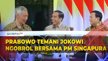 Momen Prabowo Dampingi Jokowi Ngobrol Bersama PM Singapura Lee Hsien Loong