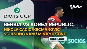 Highlights | Serbia (Nikola Cacic/Kecmanovic) vs Korea Republic (Ji Sung Nam/Min Kyu Song) | Davis Cup 2023