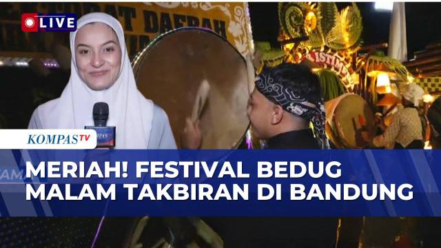 Meriah! Festival Bedug Warnai Malam Takbiran di Kawasan Gedung Sate Bandung | BERUT