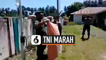 Seorang TNI Marahi Kades karena Kondisi Bendera Indonesia