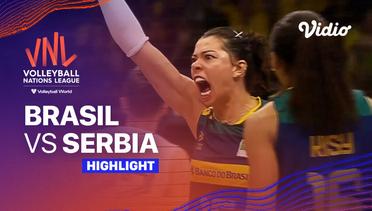 Match Highlights | Brasil vs Serbia | Women’s Volleyball Nations League 2023