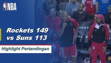 NBA | Cuplikan Hasil Pertandingan : Rockets 149 Vs Suns 113