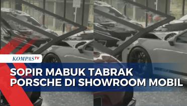 Sopir Mabuk Tabrak Porsche Seharga Rp9 Miliar di Showroom Mobil PIK