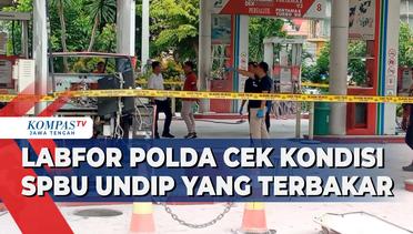 Labfor Polda Jateng Cek Kondisi SPBU UNDIP yang Terbakar