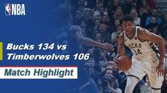 NBA I Cuplikan Pertandingan : Milwaukee Bucks 134 vs Minnesota Timberwolves 106
