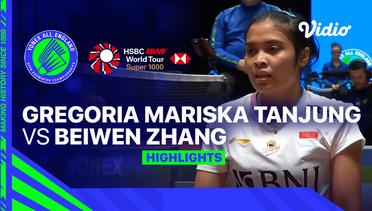 Women's Singles: Gregoria Mariska Tunjung (INA) vs Beiwen Zhang (USA) - Highlights | Yonex All England Open Badminton Championships