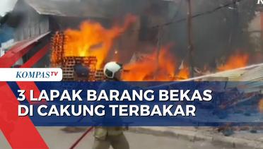 Kebakaran 3 Lapak Barang Bekas di Cakung, 12 Unit Mobil Pemadam Diterjunkan ke Lokasi