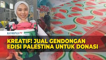 Kreatif! Pemilik Usaha di Malang Buat Gendongan Motif Semangka Galang Donasi untuk Palestina