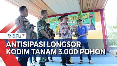 TNI dan Plt Bupati Pemalang Bersama Masyarakat Tanam 3000 Pohon di Wilayah Rawan Longsor
