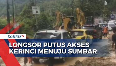 Akses Jalan Nasional Padang-Kerinci Putus Total Akibat Longsor