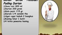 Resep Dan Cara Mudah Membuat Puding Durian