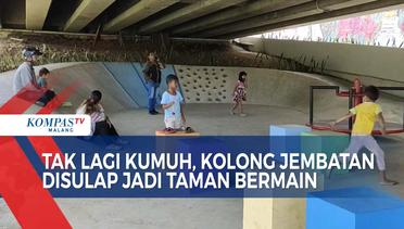 Keren!! Kolong Jembatan di Malang Diubah Jadi Taman Bermain