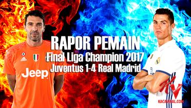 RAPOR PEMAIN Juventus 1-4 Real Madrid Final Liga Champion 2017