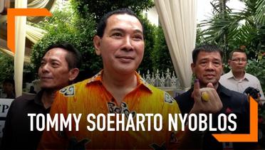 Tommy Soeharto Mencoblos di TPS 02 Gondangdia
