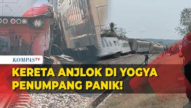 Kereta Api Anjlok di Kulonprogo Yogya, Penumpang Syok Mendadak Kursinya Miring!