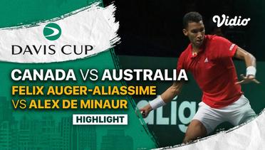 Highlights | Final : Canada vs Australia |  Felix Auger Aliassime vs Alex De Minaur | Davis Cup 2022