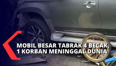 Berdalih Tak Konsentrasi, Pengendara Mobil di Palembang Tabrak 4 Tukang Becak yang Sedang Mangkal