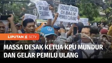 Demo di KPU, Massa Tuding Ada Kecurangan dan Minta Pemilu Dilakukan Ulang | Liputan 6