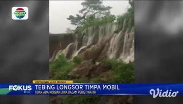 Tebing Longsor Akibat Hujan Deras Di Wonosobo