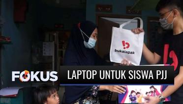 PJJ di Masa Pandemi, YPP Bagikan Laptop untuk Anak Juragan Lapak | Fokus