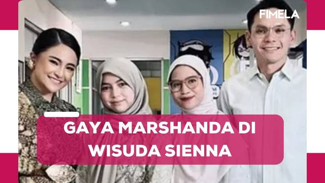 Pesona Gaya Marshanda Hadiri Wisuda Sienna, Tampil Menawan dengan Styling Batik