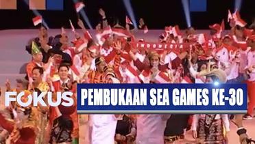 Parade Meriah Kontingen Indonesia di Pembukaan SEA Games ke-30 di Filipina - Fokus Pagi