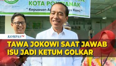 Momen Jokowi Tertawa saat Jawab Isu soal Jadi Ketum Golkar