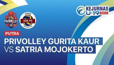 Putra: Privolley Gurita Kaur vs Satria Mojokerto - Full Match | Kejurnas Bola Voli Antarklub U-19 2025