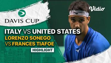Highlights | Quarterfinal: Italy vs United States | Lorenzo Sonego vs Frances Tiafoe | Davis Cup 2022