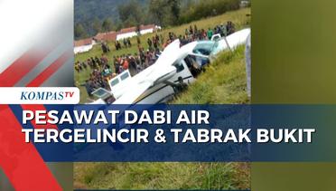 Pesawat Dabi Air Tergelincir dan Tabrak Bukit saat Mendarat di Bandara Kopaga Papua