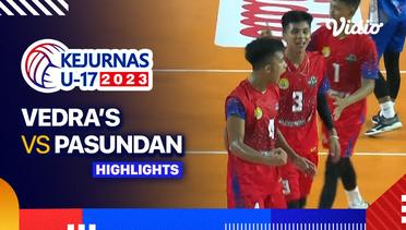 Putra: Vedra's vs Pasundan - Highlights | Kejurnas Bola Voli Antarklub U-17 2023
