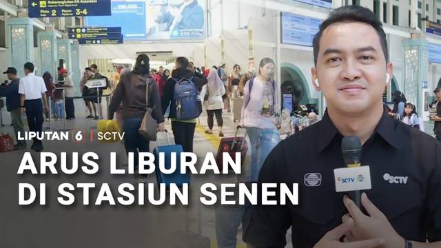 Arus Liburan di Stasiun Senen | Liputan 6