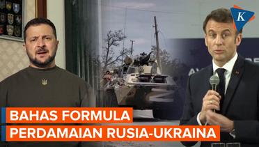 Zelensky dan Macron Bahas 10 Poin Formula Perdamaian Rusia-Ukraina