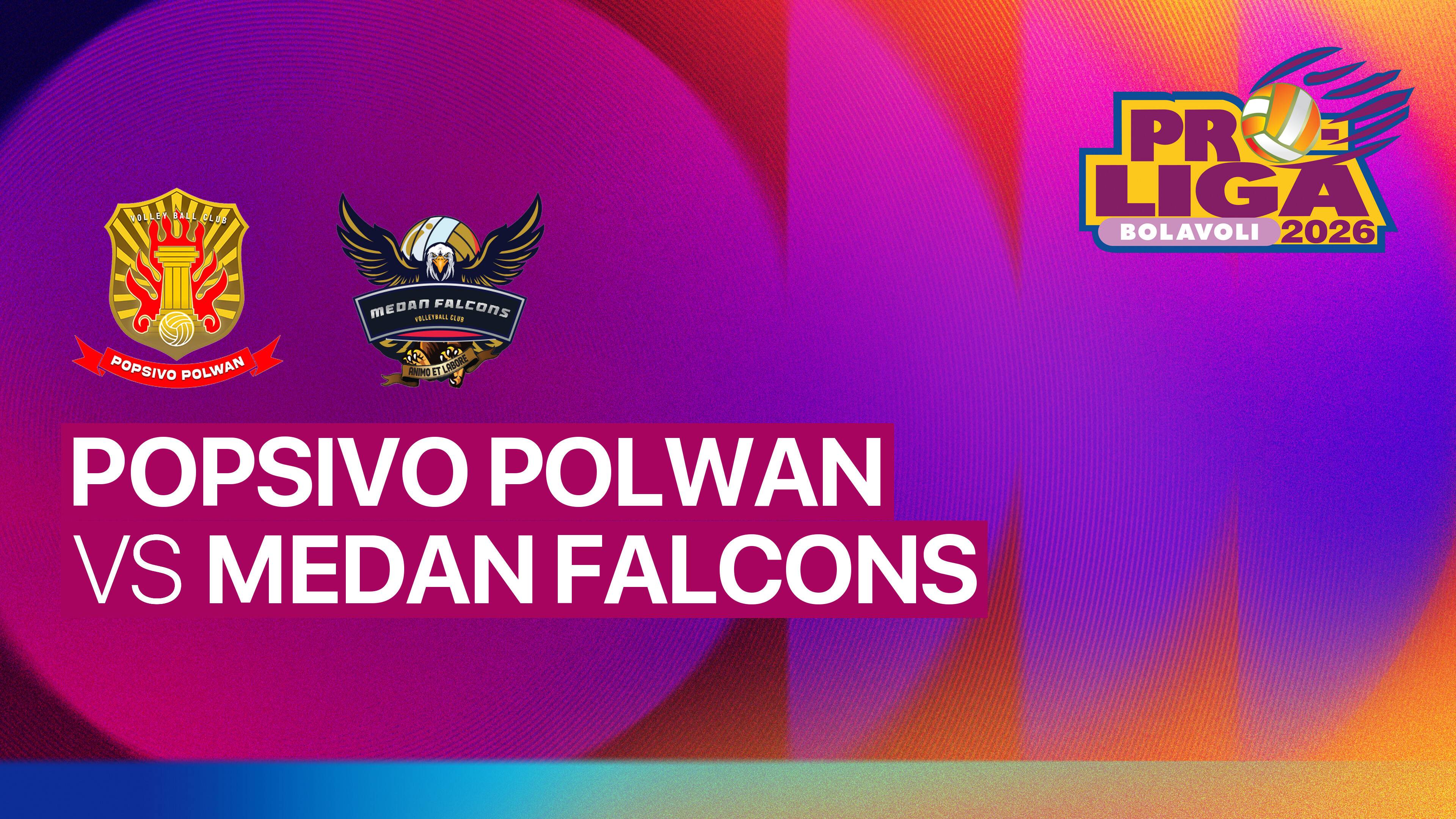 Popsivo Polwan vs Falcons Volleyball Club Putri