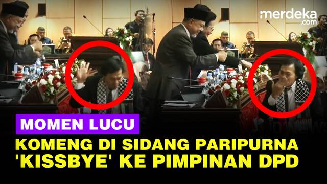 Momen Tingkah Lucu Komeng di Sidang Paripurna, 'Kissbye' ke Pimpinan DPD